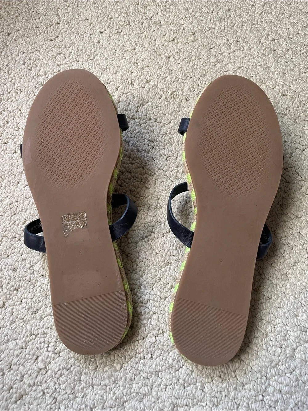 Tory Burch Double Black Leather Strap Sandals